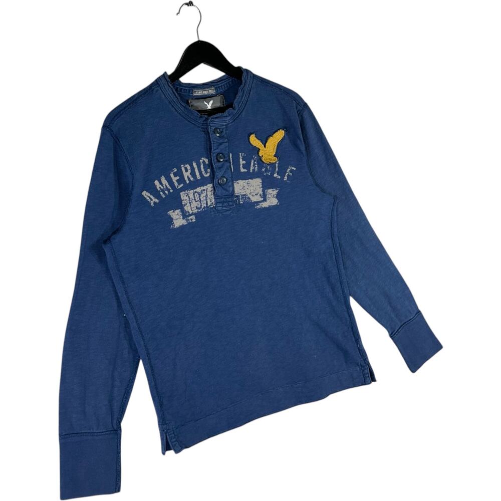 American Eagle Patch Spell Out Henley Long Sleeve - image 4